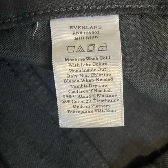 Everlane Black Mid Rise Ankle Jeans NWT - Picture 10 of 12